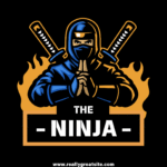 Black and White E-Sports Ninja Gaming Logo-min